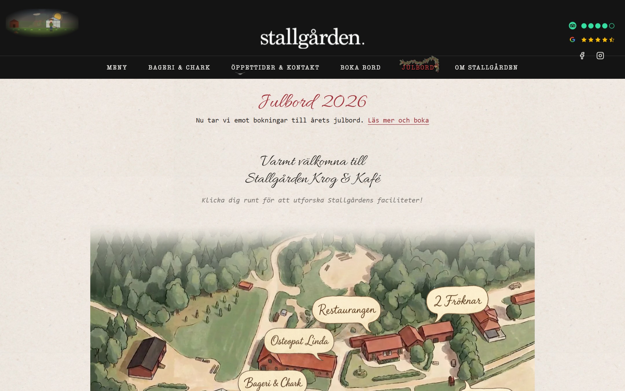 Stallgården Krog & Kafé i datorvy